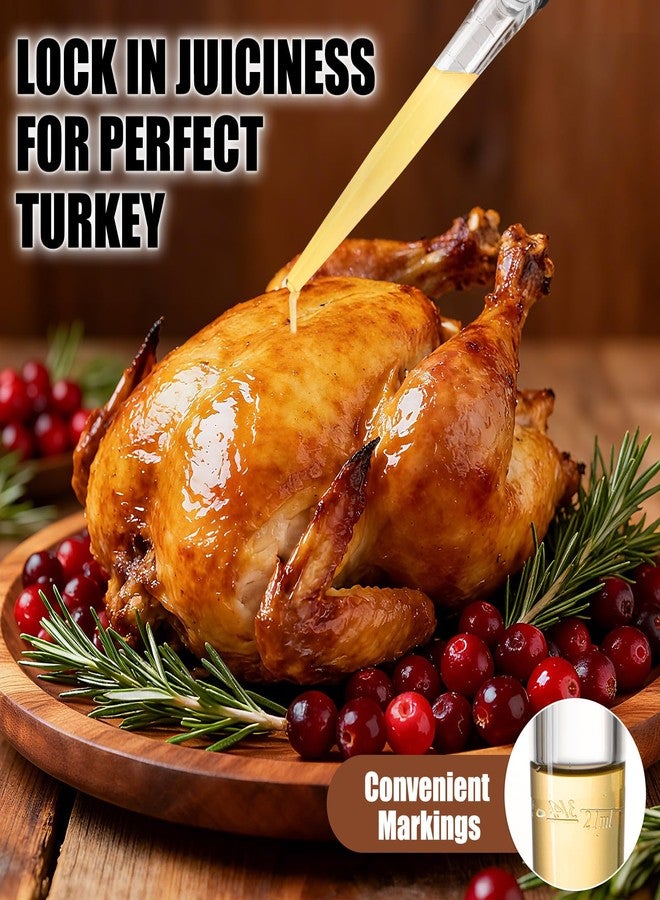 BAUSAR Large Turkey Baster for Cooking - Premium Baster Syringe for Hot Liquids - Heat-Resistant Silicone Bulb, Easy-Grip Design with Cleaning Brush - Dishwasher Safe - Baste Food with Ease - Black - Image 2